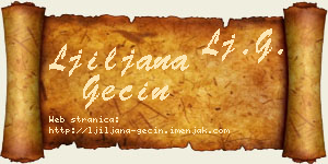 Ljiljana Gecin vizit kartica